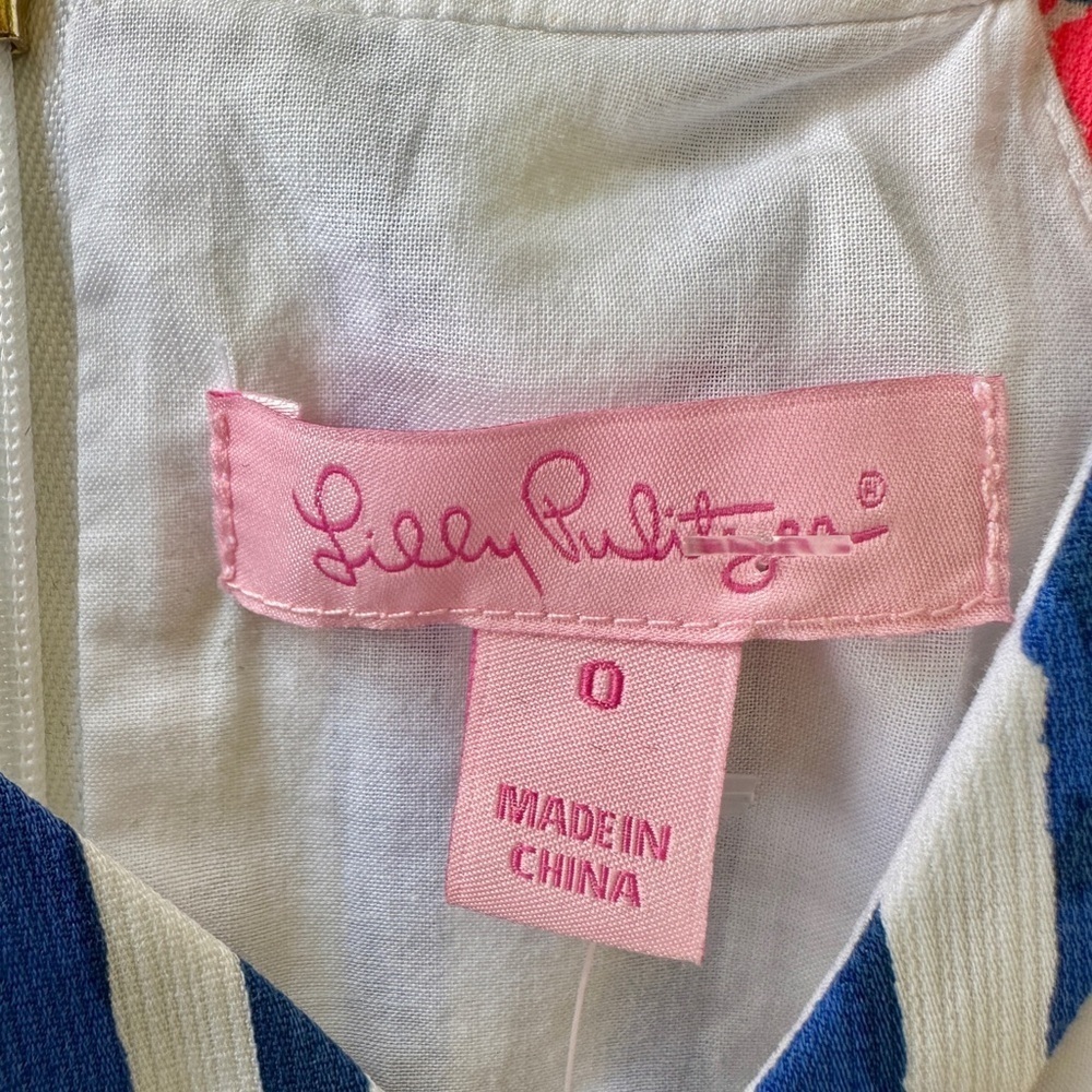 LILLY PULITZER, NWT, WOMENS, IVEIGH SHIFT DRESS IN BLUE CRUSH, BAY STRIPE.SIZE 0 - Picture 9 of 13